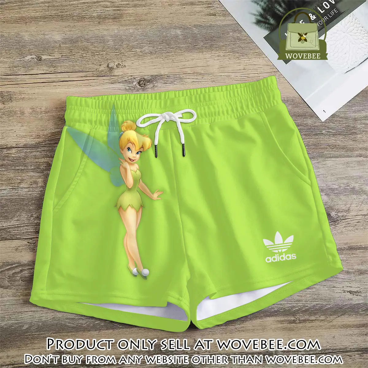 Premium tinker bell in adidas women shorts lady beach shorts wms1073 wvb1417677